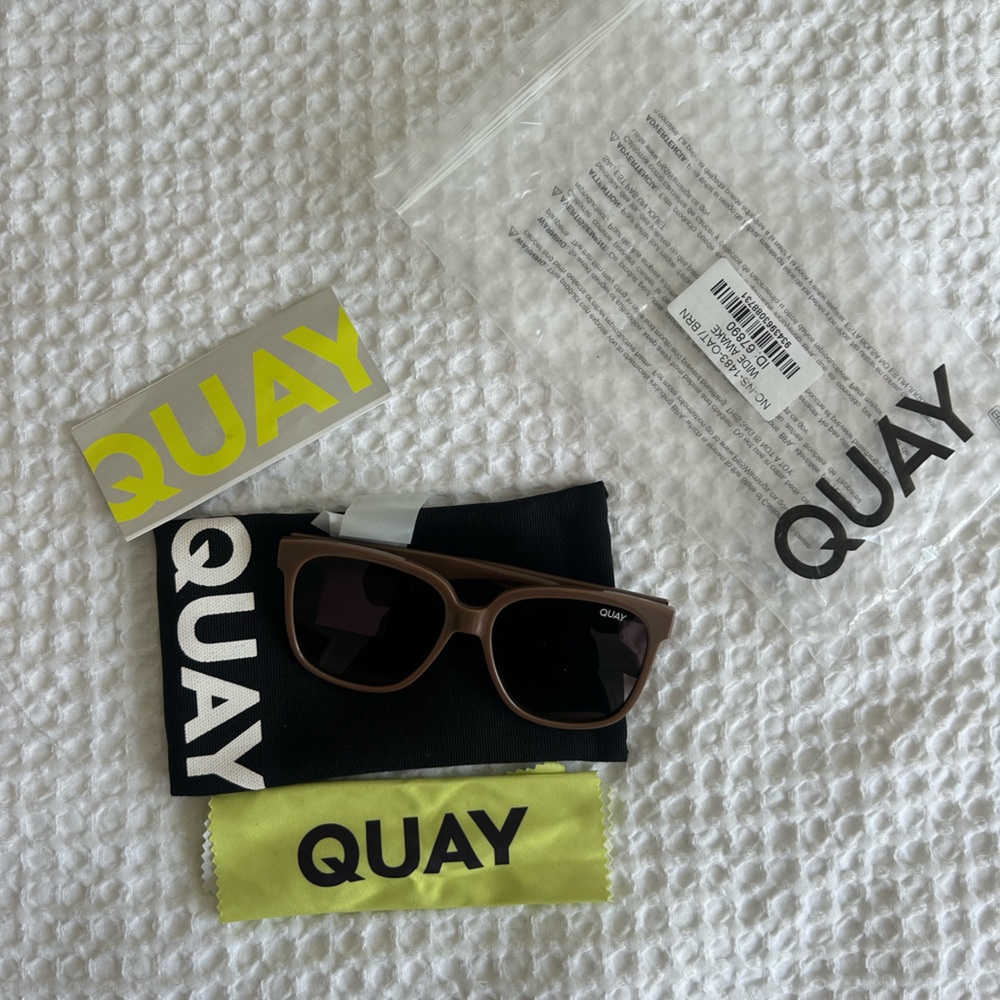 Quay Australia Brown Frame Black Lens Sunglasses